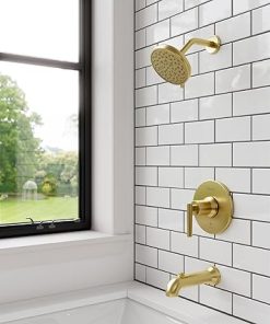 Pfister Capistrano Tub & Shower Trim Kit, Valve and Cartridge Included, 1-Handle, Brushed Gold Finish, 8P8WS2CSOSBG 2