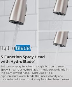 Pfister Miri 2.0 Kitchen Faucet with Pull Down Sprayer and Soap Dispenser, Single Handle, High Arc, Spot Defense Stainless Steel Finish, F5297MRRGS 2