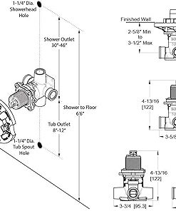 Pfister JX8-140A Tub and Shower Rough Valve 2