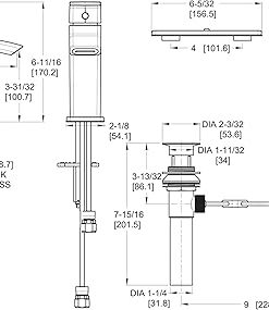 Pfister LG42DF1C Kenzo Single Control 4″ Centerset Bathroom Faucet, Polished Chrome, 1-Hole 2