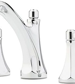 Pfister Arterra Bathroom Sink Faucet, 8-Inch Widespread, 2-Handle, 3-Hole, Polished Chrome Finish, LG49DE0C