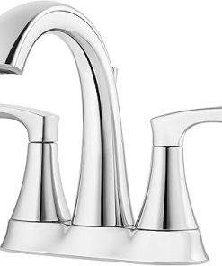 Pfister Weller Bathroom Sink Faucet, 4-Inch Centerset, 2-Handle, 3-Hole, Polished Chrome Finish, LG48WR0C