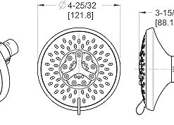Pfister 973226J Pfirst Modern 5-Function Shower Head in Brushed Nickel 2