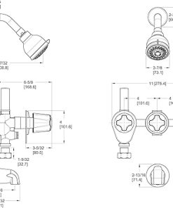 Pfister Pfister-General Tub & Shower Trim Kit (Valve Not Included), 3-Handle, Polished Chrome Finish, LG013410 2