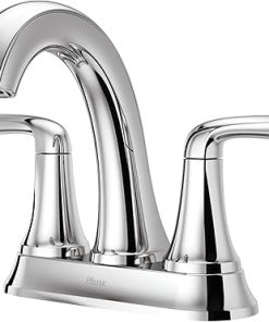 Pfister LG48-MCA0 McAllen 1.2 GPM Centerset Bathroom Faucet with TiteSeal Mounting and Spot Defense Technologies – Includes Push & Seal Drain Assembly - Polished Chrome