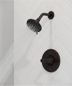 Pfister LG89-7WD Woodbury Shower Only Trim Package with 1.8 GPM Multi Function Shower Head with SecurePfit Anti-Wobble Handle, Pforever Seal, and Spot Defense – Tuscan Bronze 2