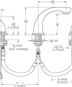 Pfister LG149-610Y Series 2-Handle 8″ Widespread Bathroom Faucet, Tuscan Bronze 2