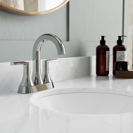 Pfister Vaneri Bathroom Sink Faucet, 4-Inch Centerset, 2-Handle, 3-Hole, Polished Chrome Finish, LF048VRICC - Image 2