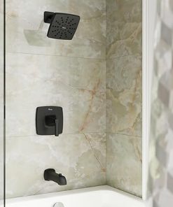 Pfister Vaneri Tub & Shower Trim Kit, Valve and Cartridge Included, 1-Handle, Matte Black Finish, 8P8WS2VRISBB 2