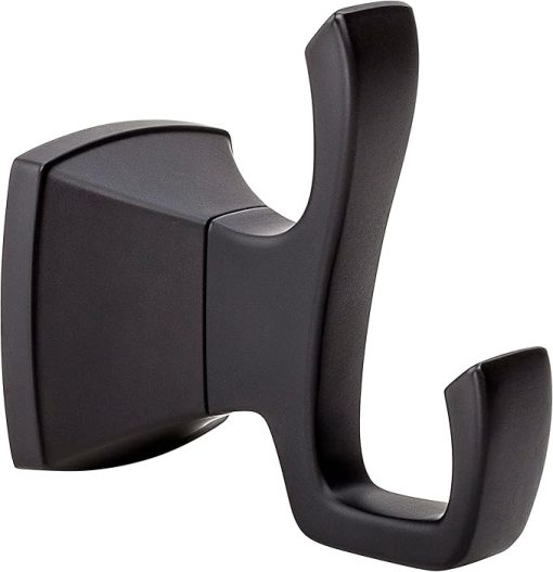 Pfister Venturi Towel Hook, Bathroom Towel Hook, Wall-Mounted, Screw-In, Matte Black Finish, BRHVNC0B - Image 2