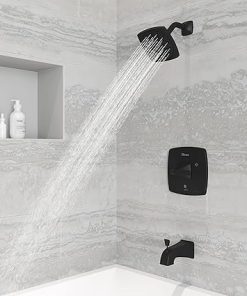 Pfister Bellance Tub & Shower Trim Kit, Valve & Cartridge Included, Single Handle, , Matte Black Finish, 8P8WS2BLLSB 2