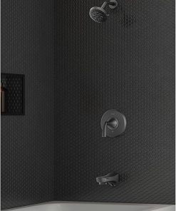 Pfister Karci Tub & Shower Trim Kit, Valve and Cartridge Included, 1-Handle, Matte Black Finish, 8P8WS2KASB 2