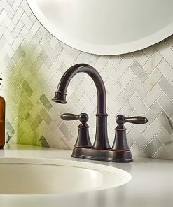 Pfister Courant Bathroom Sink Faucet, 4-Inch Centerset, 2-Handle, 3-Hole, Tuscan Bronze Finish, LF048COYY 2