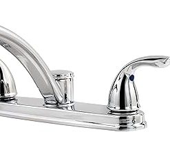 Pfister LF0354THC Delton 2-Handle Kitchen Faucet with Side Spray, Polished Chrome, 1.8 gpm