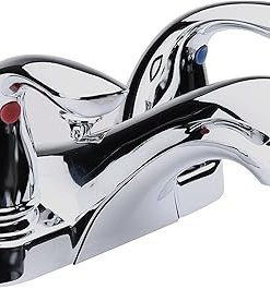 Pfister F-WL2-230C Classic 2-Handle Center Set Bathroom Faucet, 4-Inch, Polished Chrome
