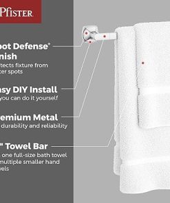 Pfister Vaneri Bath Towel Bar for Bathroom, 18-Inch, Wall-Mounted, Screw-in, Polished Chrome Finish, BTBVRI1C 2