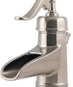 Pfister LG42YP0K Ashfield Single Control 4" Centerset Bathroom Faucet in Brushed Nickel, Water-Efficient Model