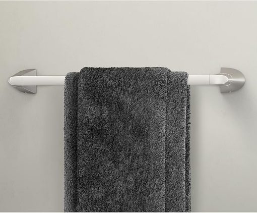 Pfister Karci Bath Towel Bar for Bathroom, 24-Inch, Wall-Mounted, Screw-In, Spot Defense Brushed Nickel Finish, BTBKA2GS - Image 2