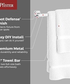 Pfister Vaneri Bath Towel Bar for Bathroom, 24-Inch, Wall-Mounted, Screw-in, Polished Chrome Finish, BTBVRI2C 2