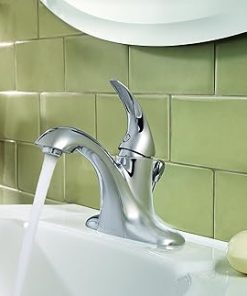 Pfister LG42SR0C Serrano Single Control 4 Inch Centerset Bathroom Faucet in Polished Chrome, Water-Efficient Model 2